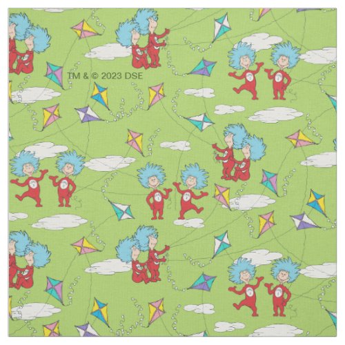 Thing One Thing Two Flying Kite Things Pattern Fabric