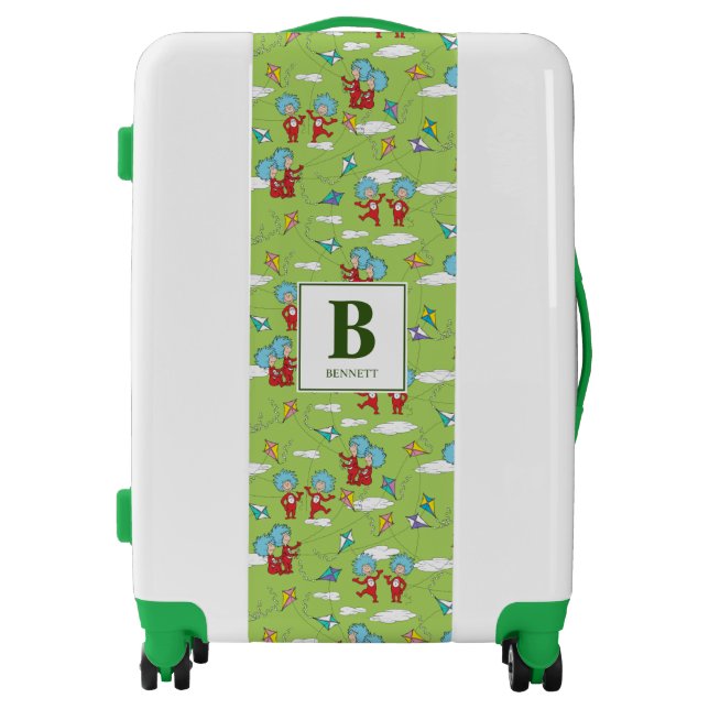 Thing One Thing Two Flying Kite Things Pattern Luggage (Front)