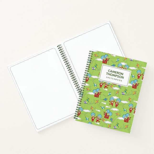 Thing One Thing Two Flying Kite Things Pattern Notebook (Inside)