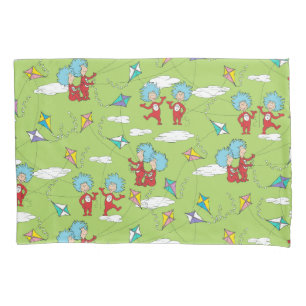 Thing One Thing Two Flying Kite Things Pattern Pillow Case