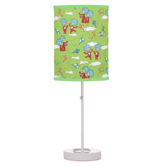 Thing One Thing Two Flying Kite Things Pattern Table Lamp (Front)