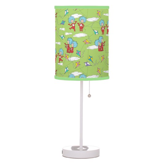 Thing One Thing Two Flying Kite Things Pattern Table Lamp (Left)