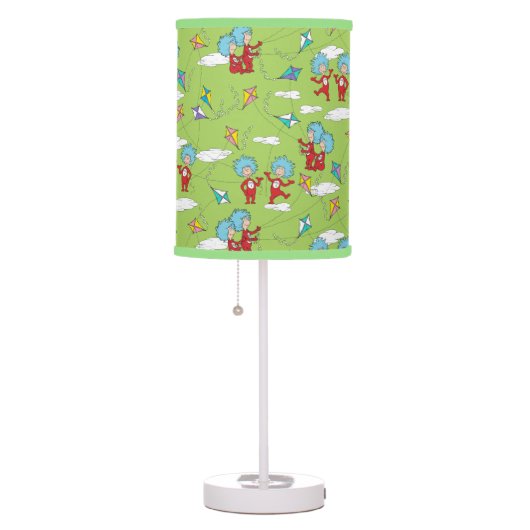 Thing One Thing Two Flying Kite Things Pattern Table Lamp (Right)