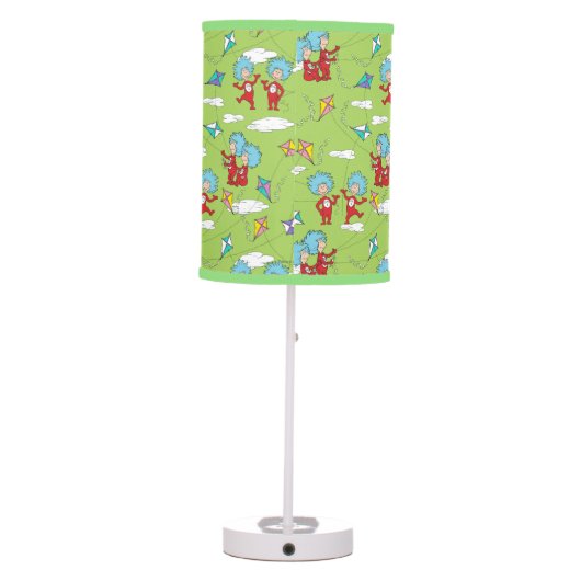 Thing One Thing Two Flying Kite Things Pattern Table Lamp (Back)