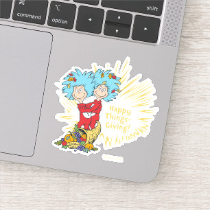 Thing One Thing Two Happy Things-Giving! Sticker