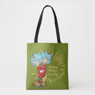 Thing One Thing Two Happy Things-Giving! Tote Bag