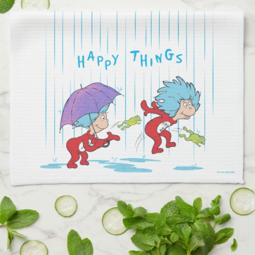 Thing One Thing Two Happy Things Kitchen Towel