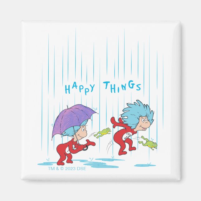 Thing One Thing Two Happy Things Magnet (Front)