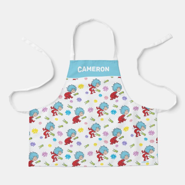 Thing One Thing Two Hoppy Frog Things Pattern Apron (Front)