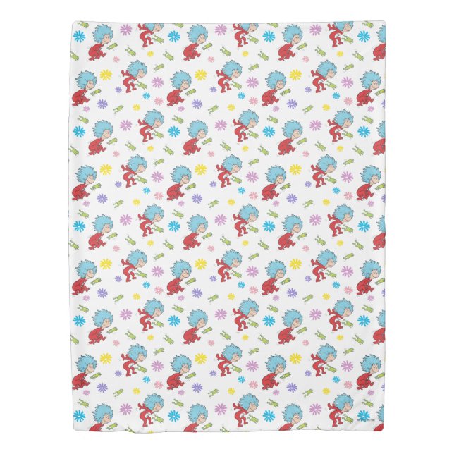 Thing One Thing Two Hoppy Frog Things Pattern Duvet Cover (Front)