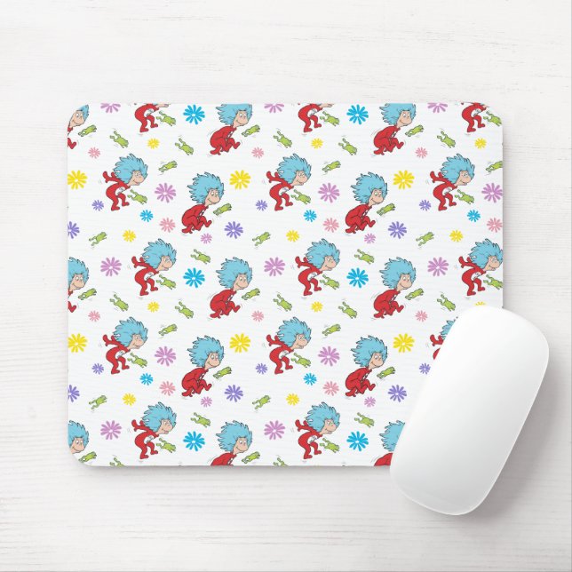 Thing One Thing Two Hoppy Frog Things Pattern Mouse Pad (With Mouse)