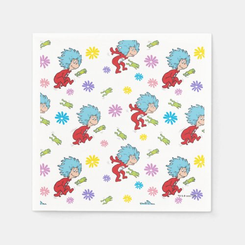 Thing One Thing Two Hoppy Frog Things Pattern Napkins