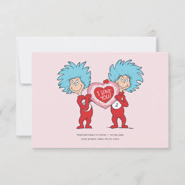Thing One Thing Two I Love You Card | Zazzle