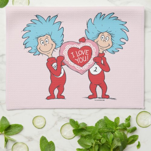 Thing One Thing Two I Love You Kitchen Towel