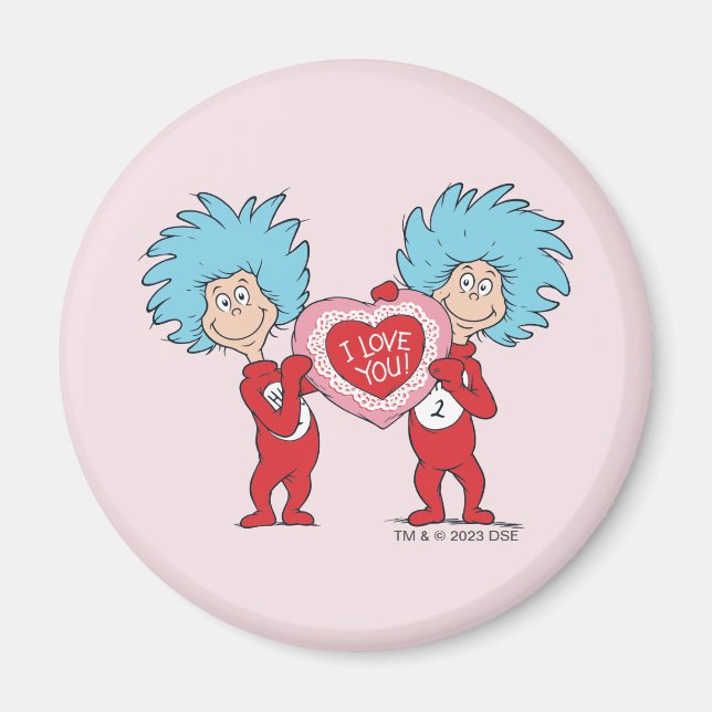 Thing One Thing Two I Love You Magnet (Front)
