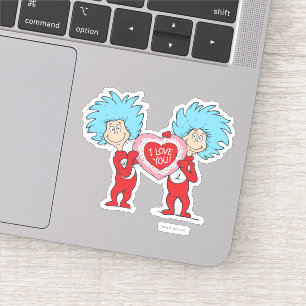 Thing One Thing Two I Love You Sticker