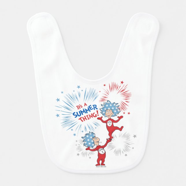 Thing One Thing Two It's A Summer Thing Baby Bib (Front)
