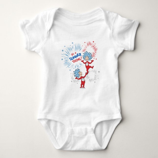 Thing One Thing Two It's A Summer Thing Baby Bodysuit (Front)