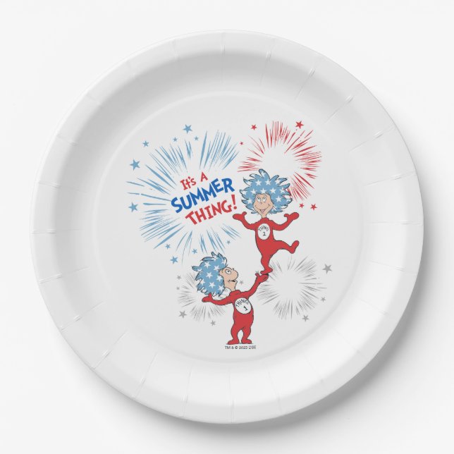 Thing One Thing Two It's A Summer Thing Paper Plates (Front)
