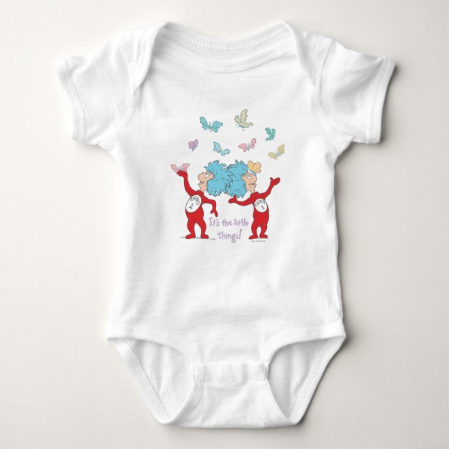 Thing One Thing Two It's The Little Things! Baby Bodysuit (Front)
