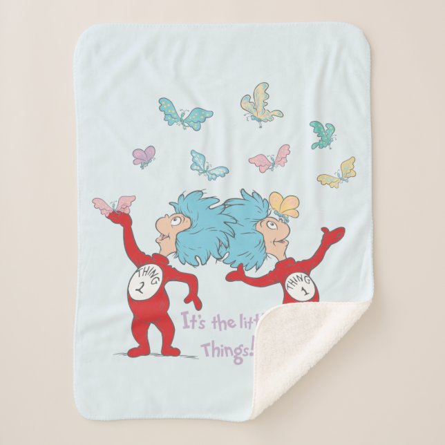 Thing One Thing Two It's The Little Things! Sherpa Blanket (Front)