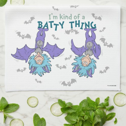 Thing One Thing Two Kind of a Batty Thing Kitchen Towel