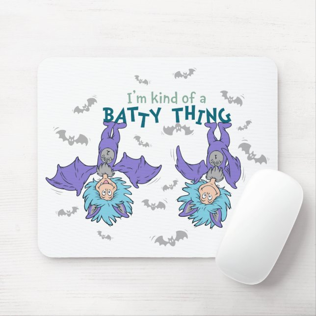 Thing One Thing Two Kind of a Batty Thing Mouse Pad (With Mouse)