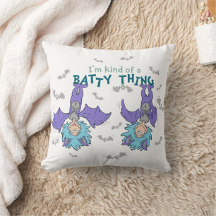 Thing One Thing Two Kind of a Batty Thing Throw Pillow