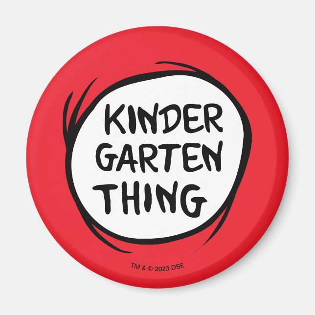 Thing One Thing Two - Kindergarten Thing Magnet (Front)
