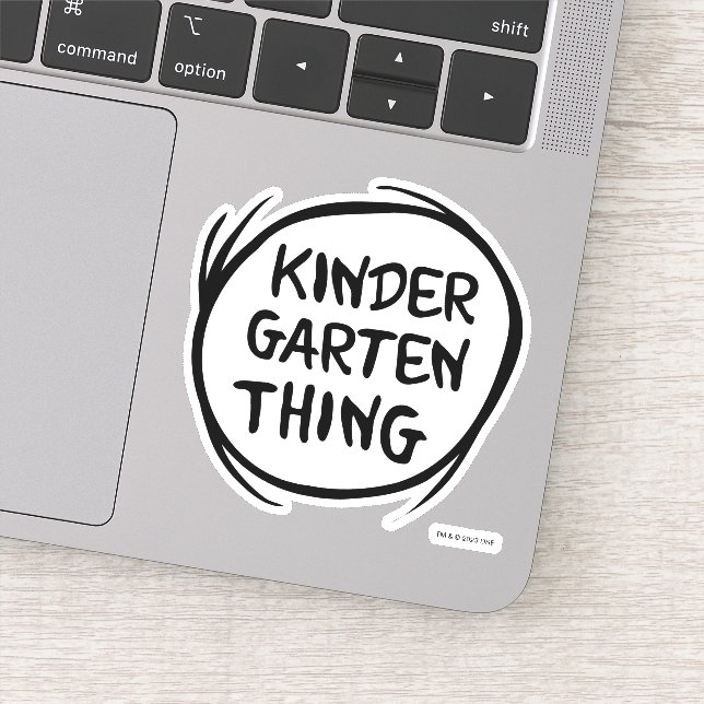 Thing One Thing Two - Kindergarten Thing Sticker (Detail)