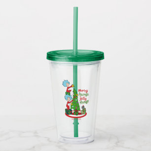 Thing One Thing Two Merry Things Jolly Things Acrylic Tumbler
