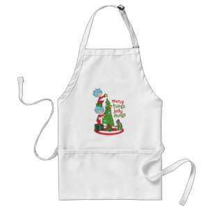 Thing One Thing Two Merry Things Jolly Things Adult Apron