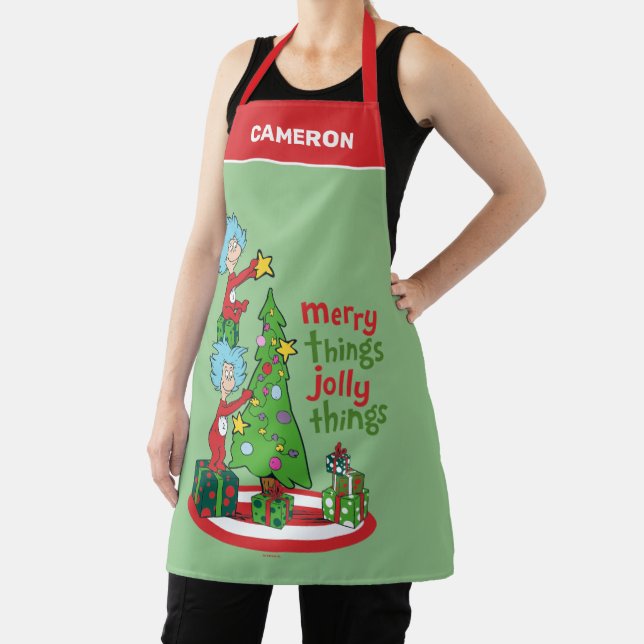 Thing One Thing Two Merry Things Jolly Things Apron (Insitu)