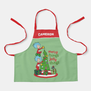 Thing One Thing Two Merry Things Jolly Things Apron