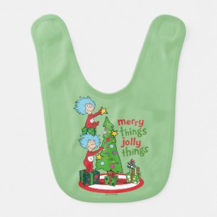 Thing One Thing Two Merry Things Jolly Things Baby Bib