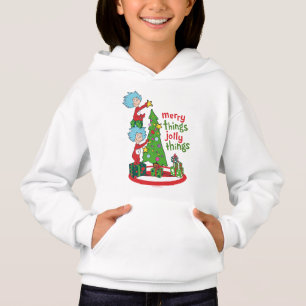 Thing One Thing Two Merry Things Jolly Things Hoodie