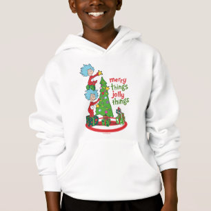 Thing One Thing Two Merry Things Jolly Things Hoodie