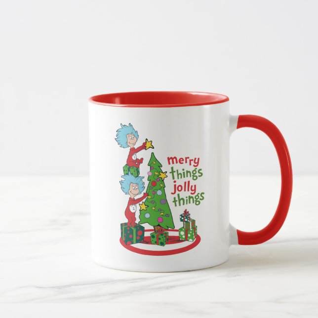 Thing One Thing Two Merry Things Jolly Things Mug (Right)