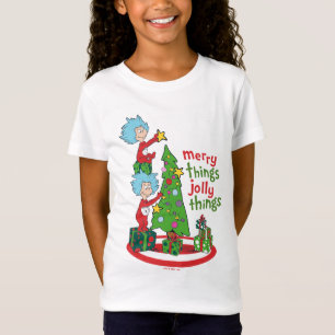 Thing One Thing Two Merry Things Jolly Things T-Shirt
