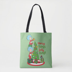 Thing One Thing Two Merry Things Jolly Things Tote Bag