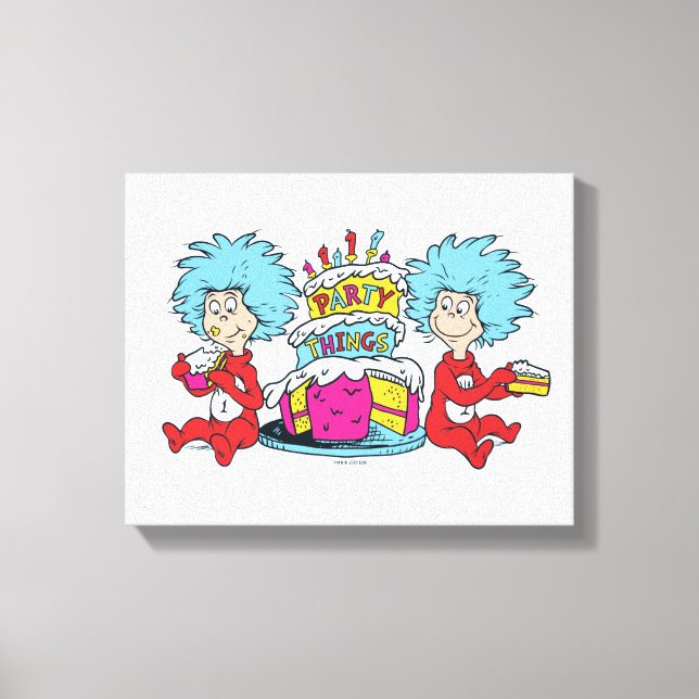Thing One Thing Two Party Things Canvas Print (Front)