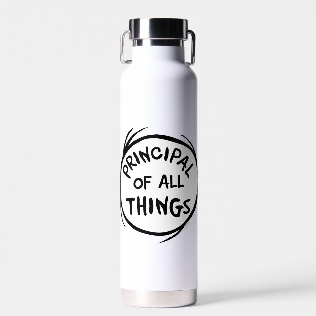 Thing One Thing Two - Principal of all Things Water Bottle (Front)