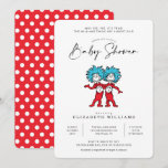 Thing One Thing Two | Red Twins Baby Shower Invitation