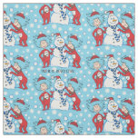 Thing One Thing Two Snowman Pattern Fabric