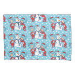 Thing One Thing Two Snowman Pattern Pillow Case
