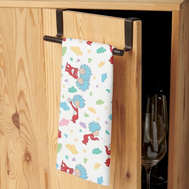 Thing One Thing Two Sweet Things Pattern Kitchen Towel (Thirds Fold)