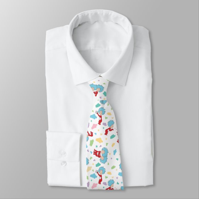 Thing One Thing Two Sweet Things Pattern Neck Tie (Tied)