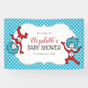 Thing One Thing Two   Twins Baby Shower Bann Banner