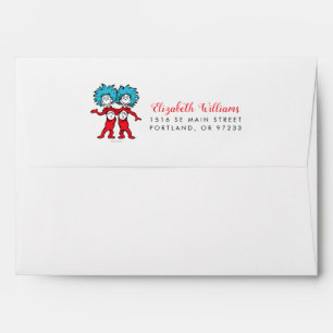 Thing One Thing Two Twins Baby Shower Envelope