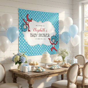 Thing One Thing Two   Twins Baby Shower Tapestry